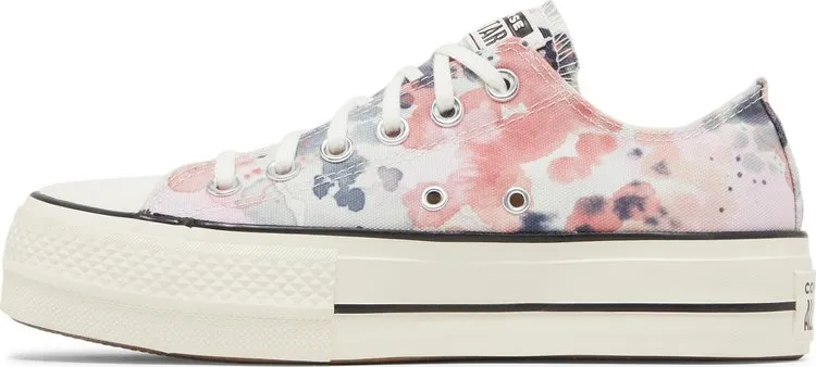 Converse Wmns Chuck Taylor All Star Platform Low Washed Florals Sneakers, Multicolor