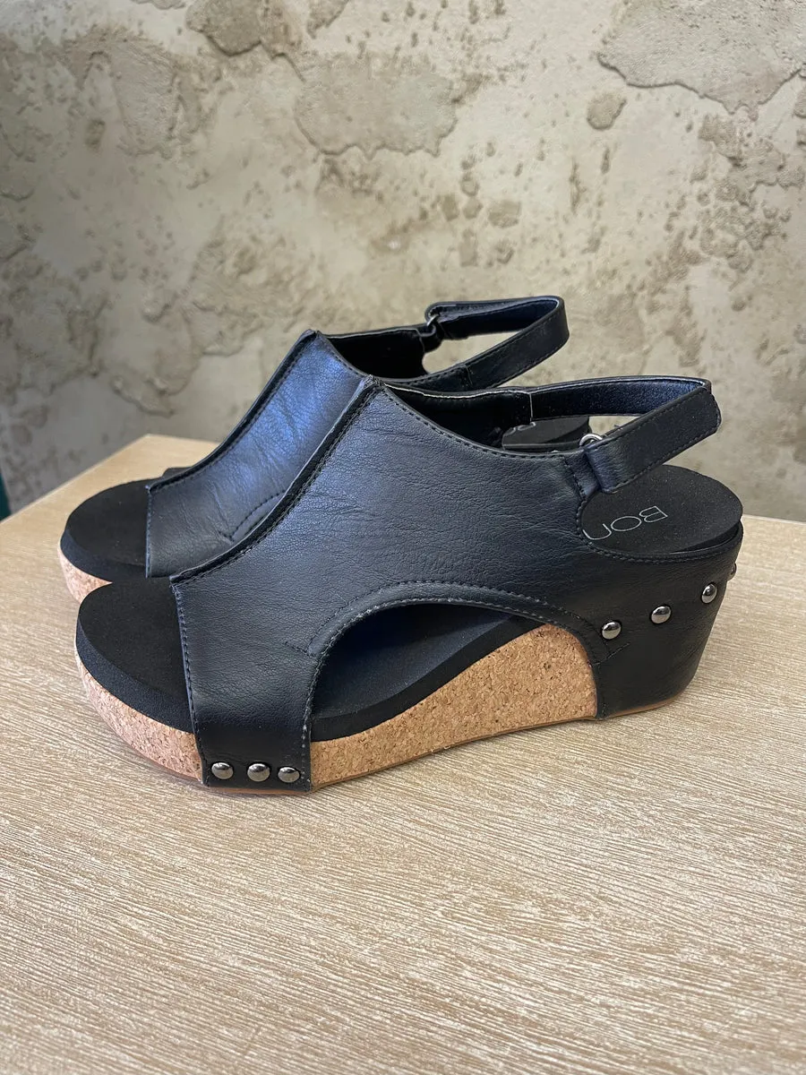 Corky’s Carley Wedge - Black Smooth