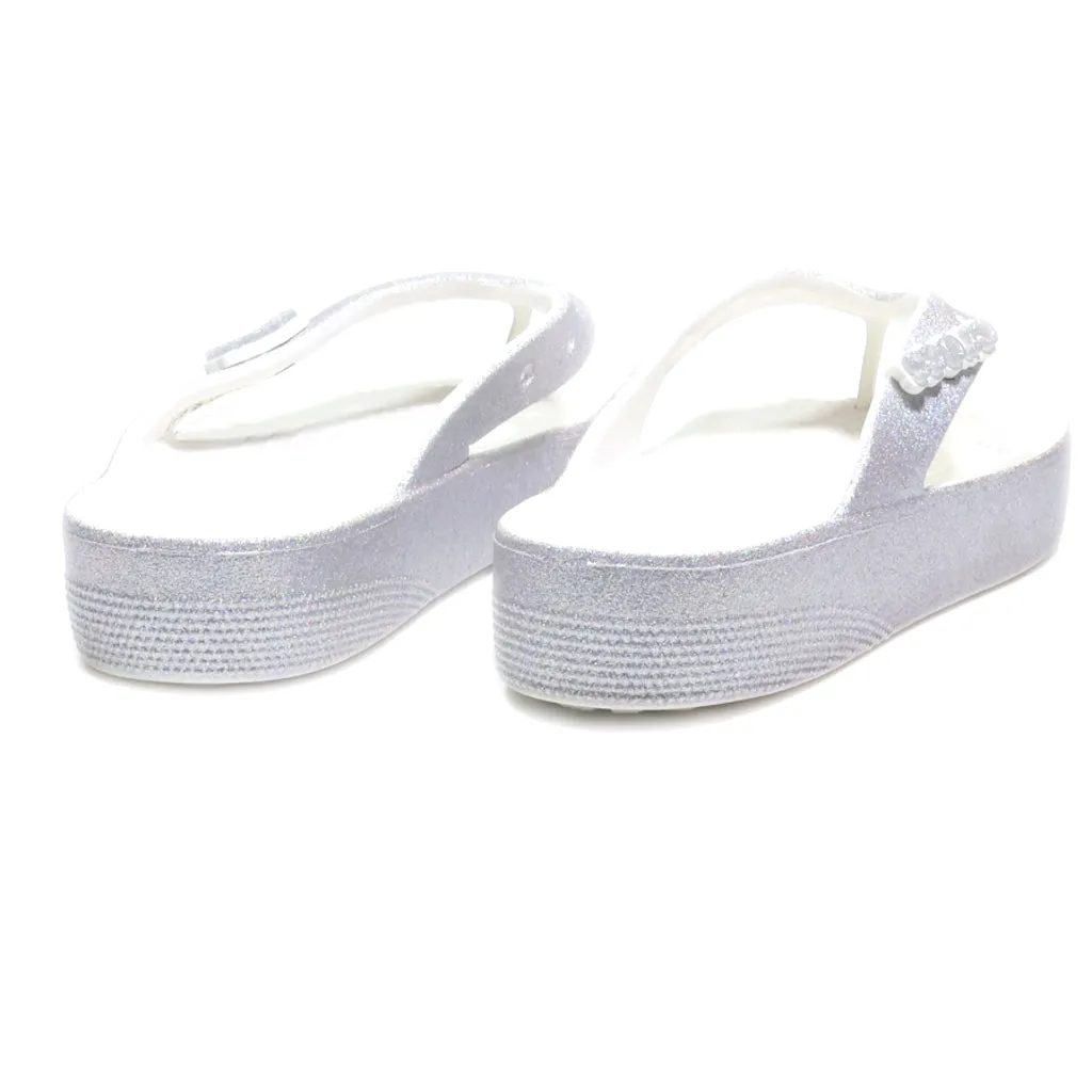 Crocs Flip Flops Eva Silver Colour For Women