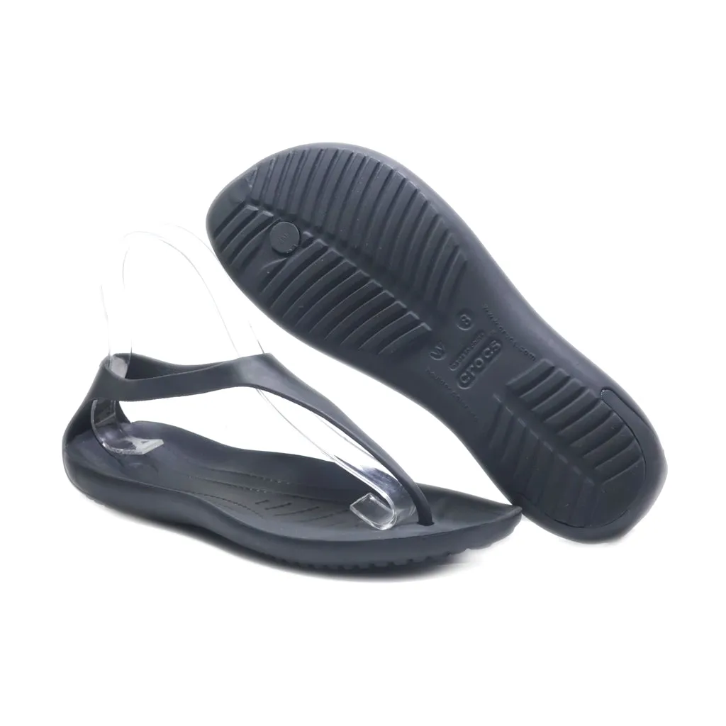 Crocs Sexi Flip Flat Sandals Eva Black Colour For Women