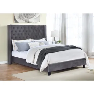 Deirdre Diamond-Quilted Winged Queen Bed