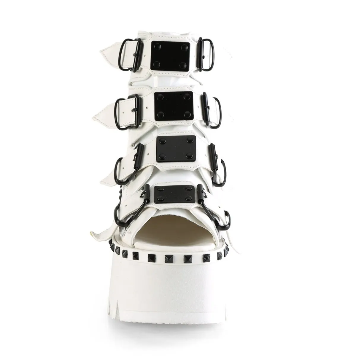 Demonia ASHES-70 | White Vegan Leather Sandals