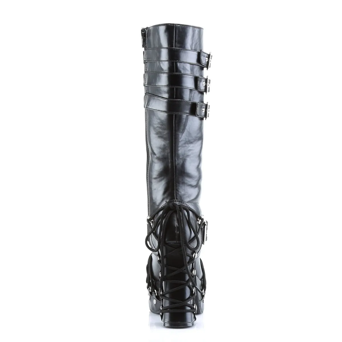 Demonia CHARADE-206 | Black Vegan Leather Mid-Calf Boots