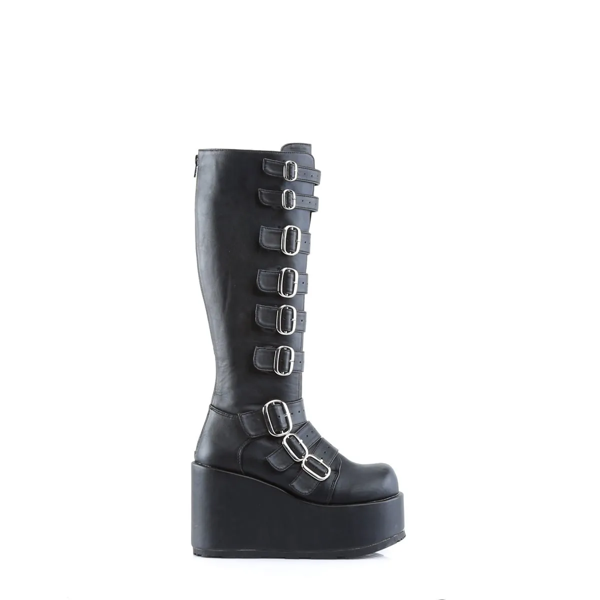 Demonia CONCORD-108 | Black Vegan Leather Knee High Boots