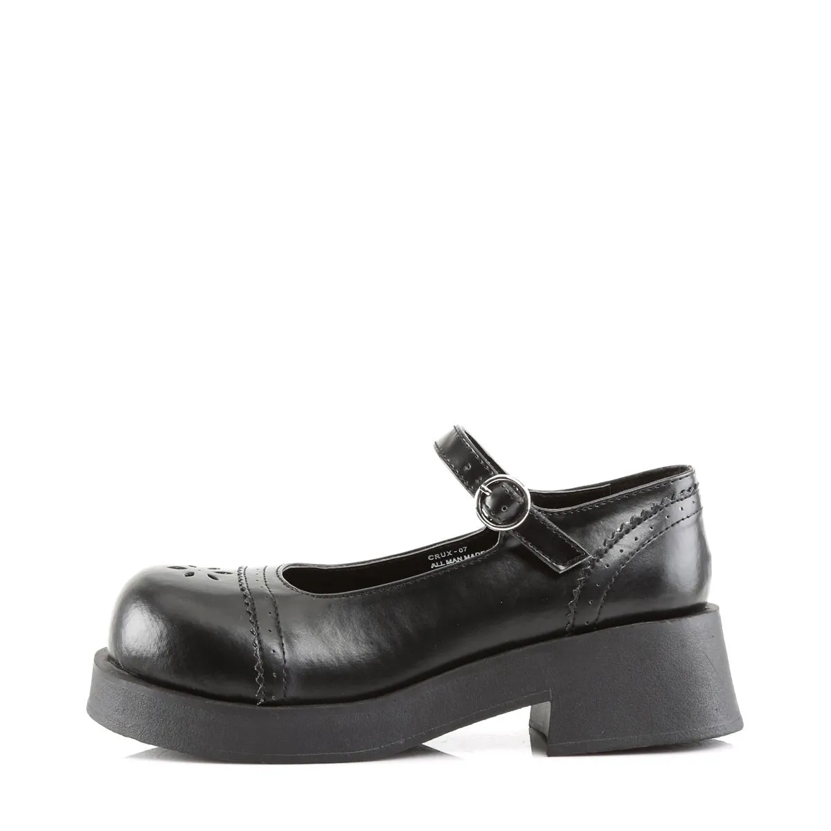 Demonia CRUX-07 | Black Vegan Leather Mary Janes