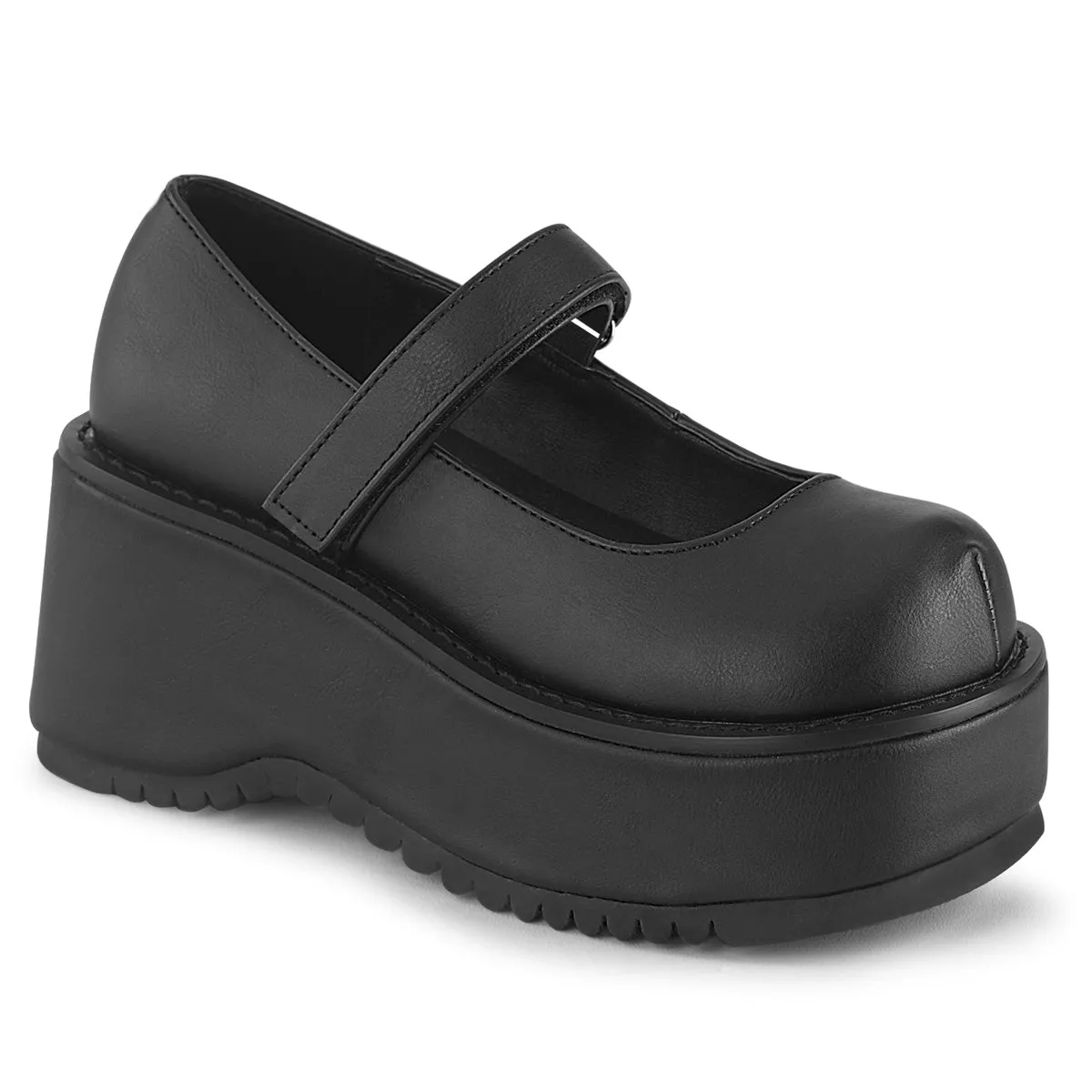 Demonia DOLLIE-01 | Black Vegan Leather Mary Janes