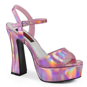 Demonia DOLLY-09 | Pink Hologram Sandals