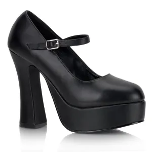 Demonia DOLLY-50 | Black Vegan Leather Mary Janes