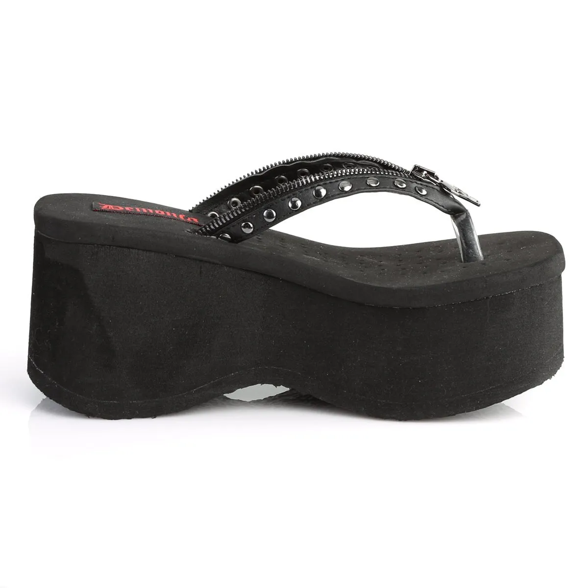 Demonia FUNN-33 | Black Vegan Leather Sandals