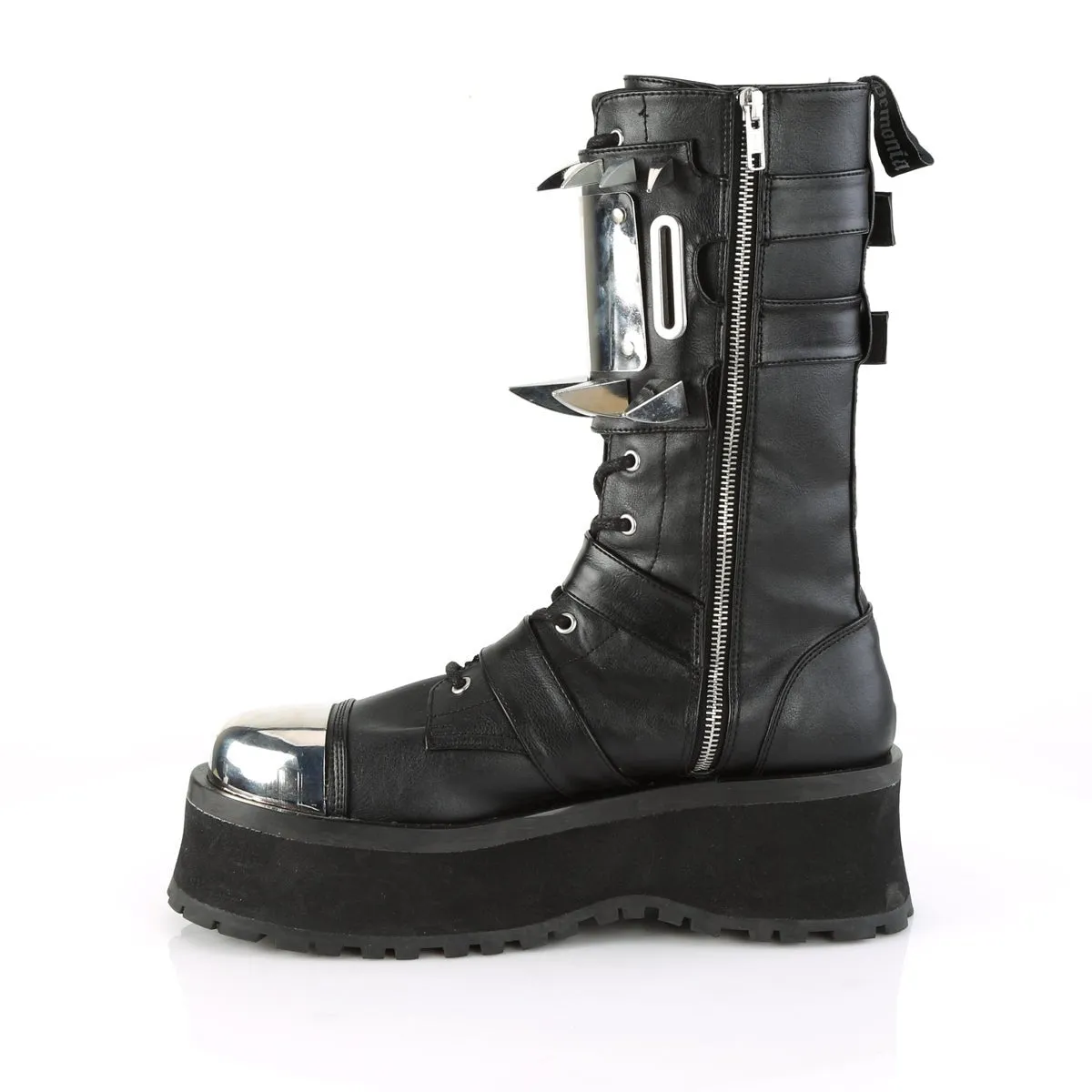 Demonia GRAVEDIGGER-250 | Black Vegan Leather Unisex Boots