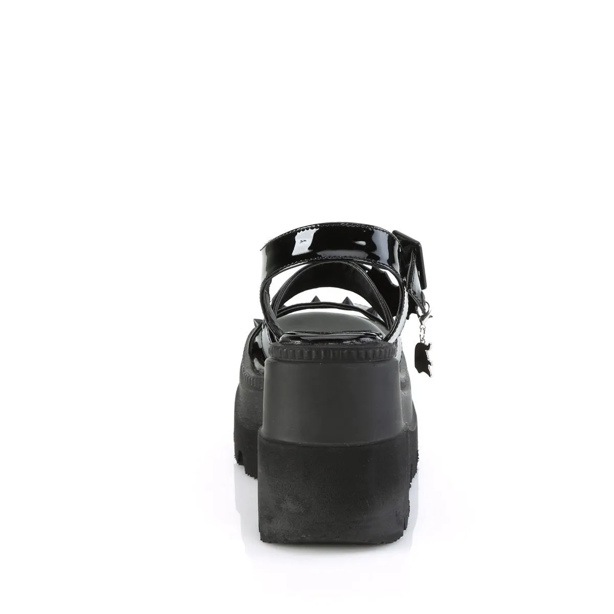 Demonia SHAKER-13 | Black Patent Leather Sandals