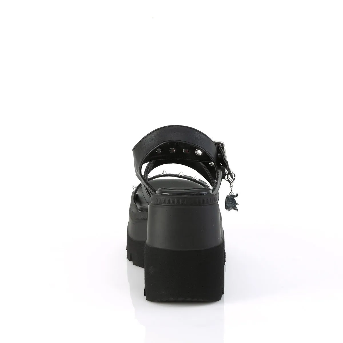 Demonia SHAKER-13 | Black Vegan Leather Sandals