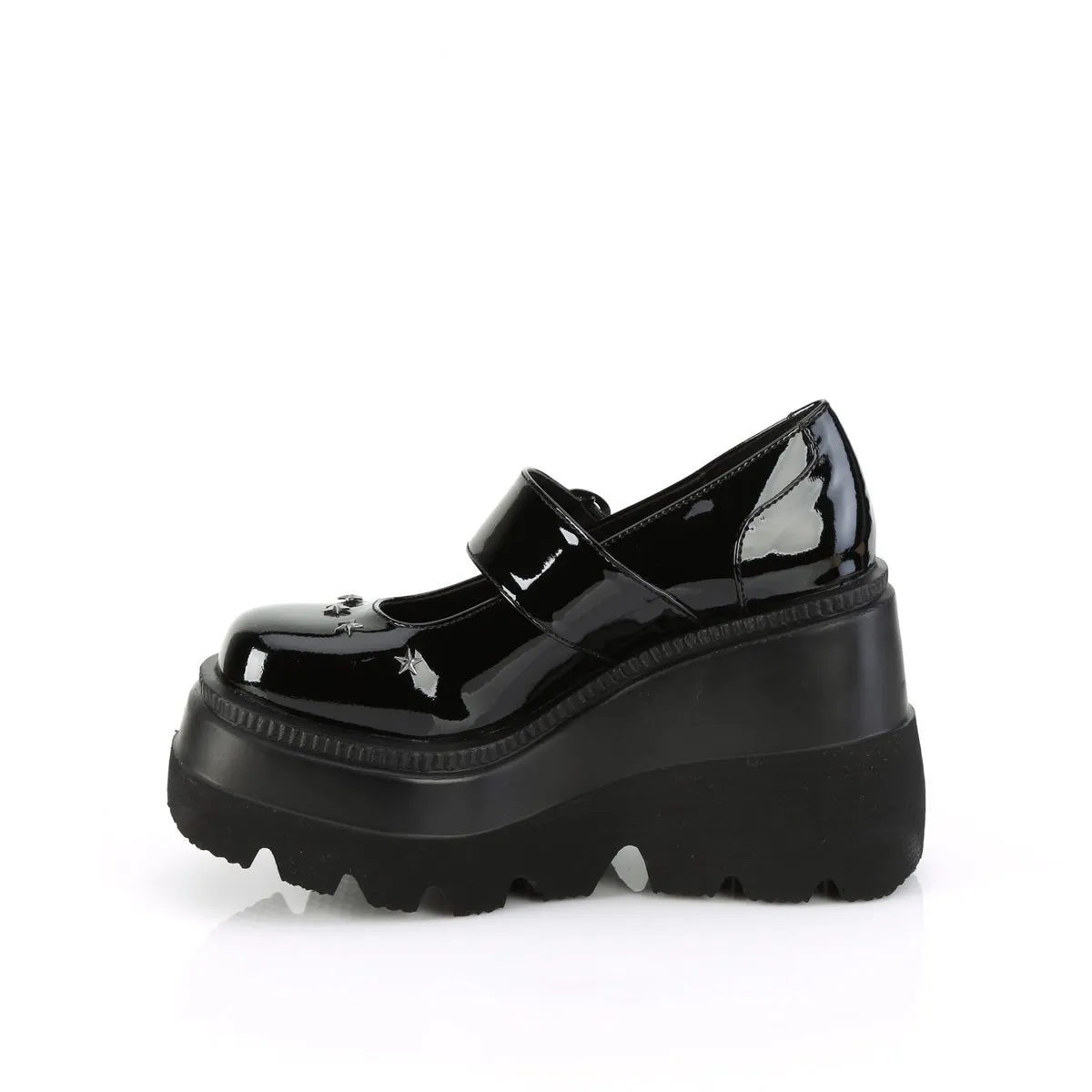 Demonia SHAKER-23 | Black Patent Leather Mary Janes