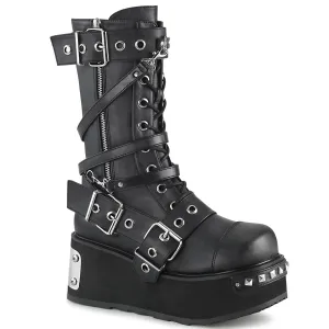 Demonia TRASHVILLE-250 | Black Vegan Leather Unisex Boots