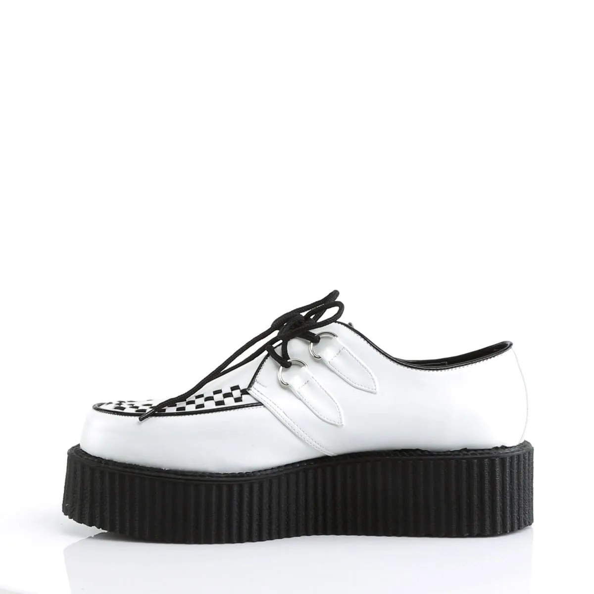 Demonia V-CREEPER-502 | White Vegan Leather Unisex Creepers