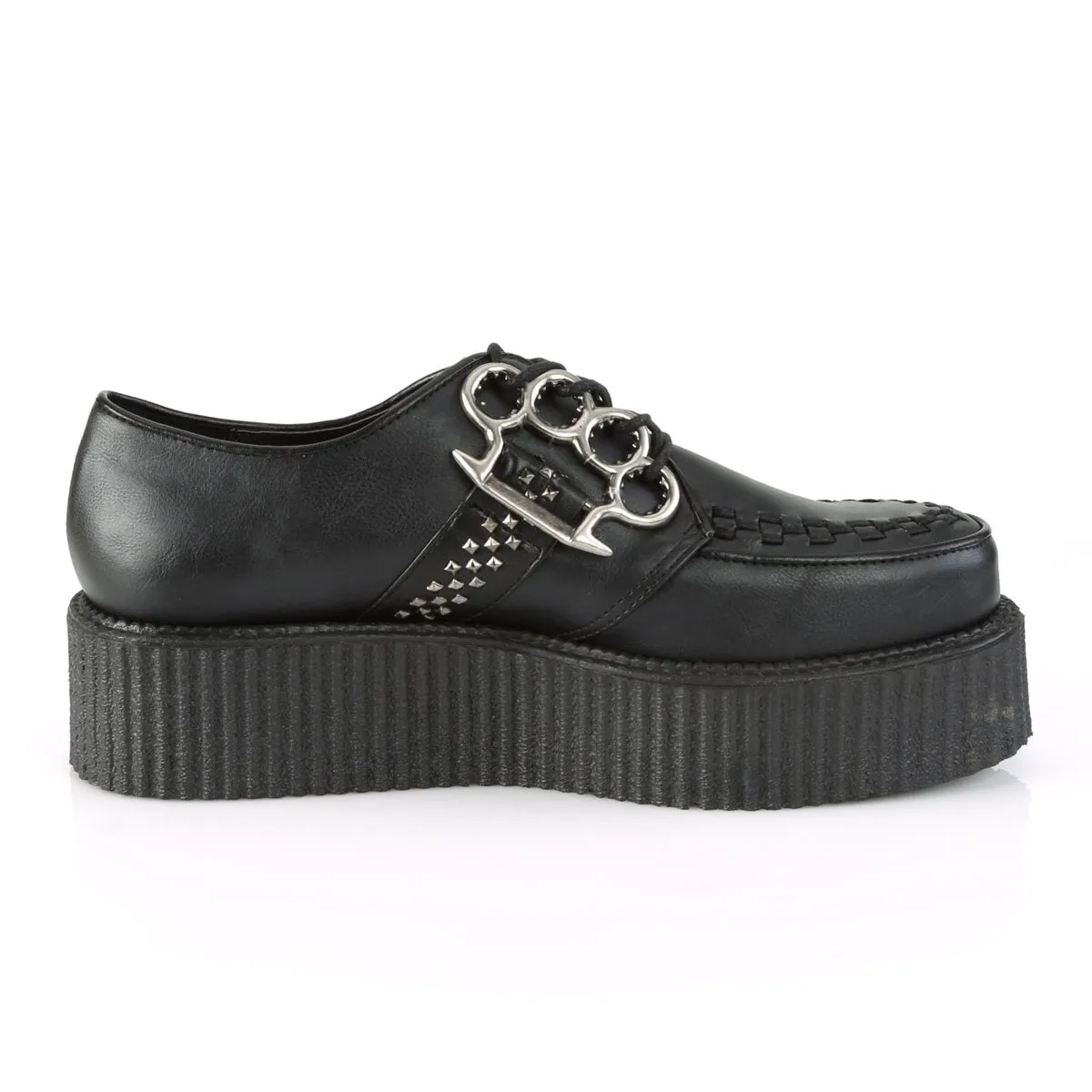 Demonia V-CREEPER-516 | Black Vegan Leather Unisex Creepers