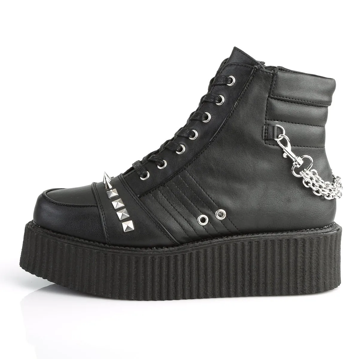 Demonia V-CREEPER-565 | Black Vegan Leather Unisex Creepers