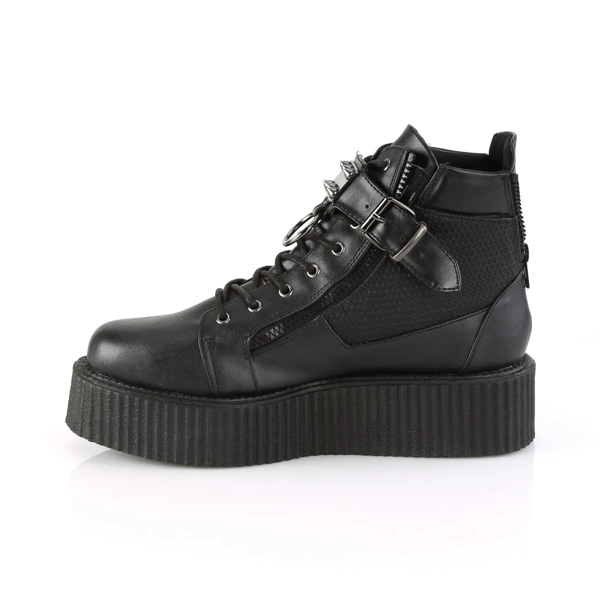 Demonia V-CREEPER-566 | Black Vegan Leather Unisex Creepers