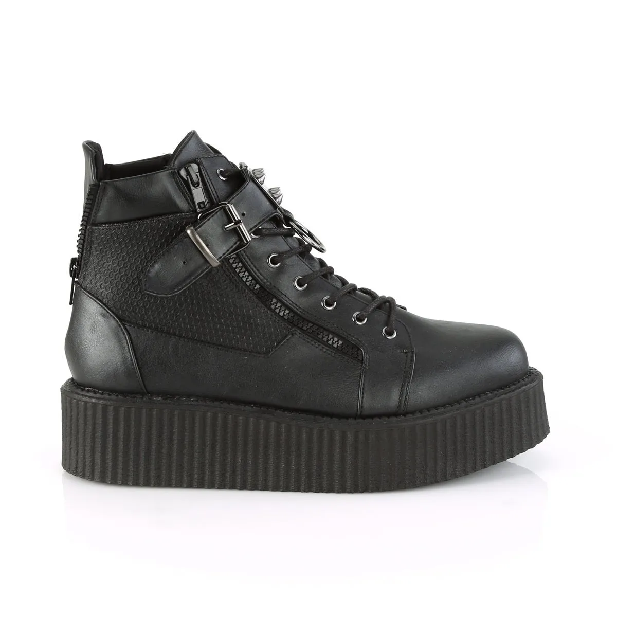 Demonia V-CREEPER-566 | Black Vegan Leather Unisex Creepers