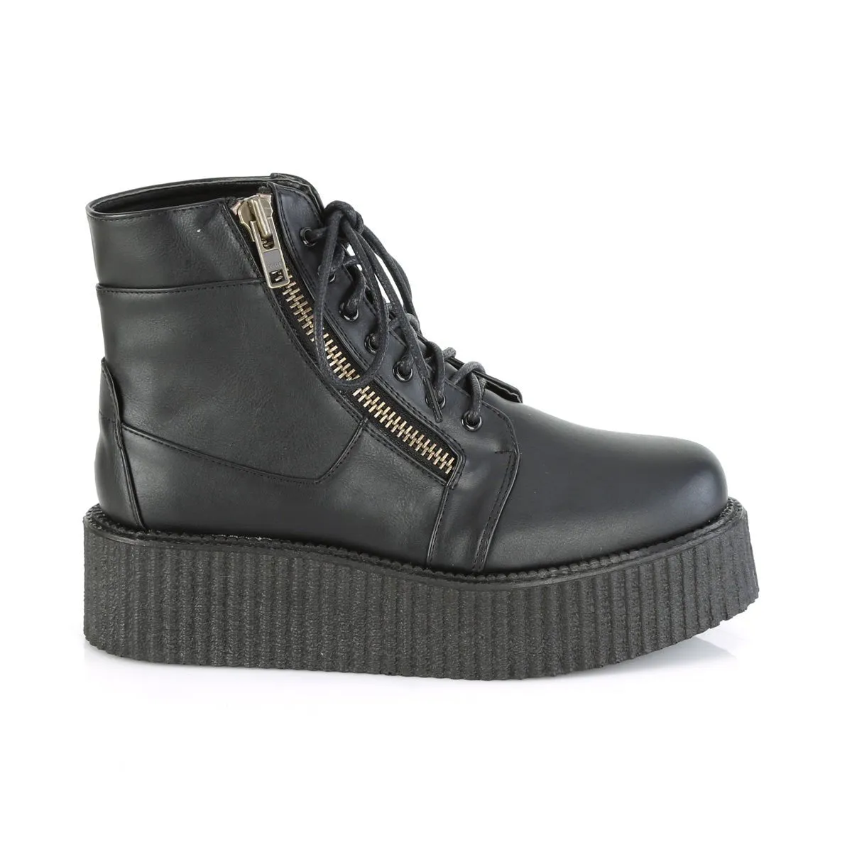 Demonia V-CREEPER-571 | Black Vegan Leather Unisex Creepers