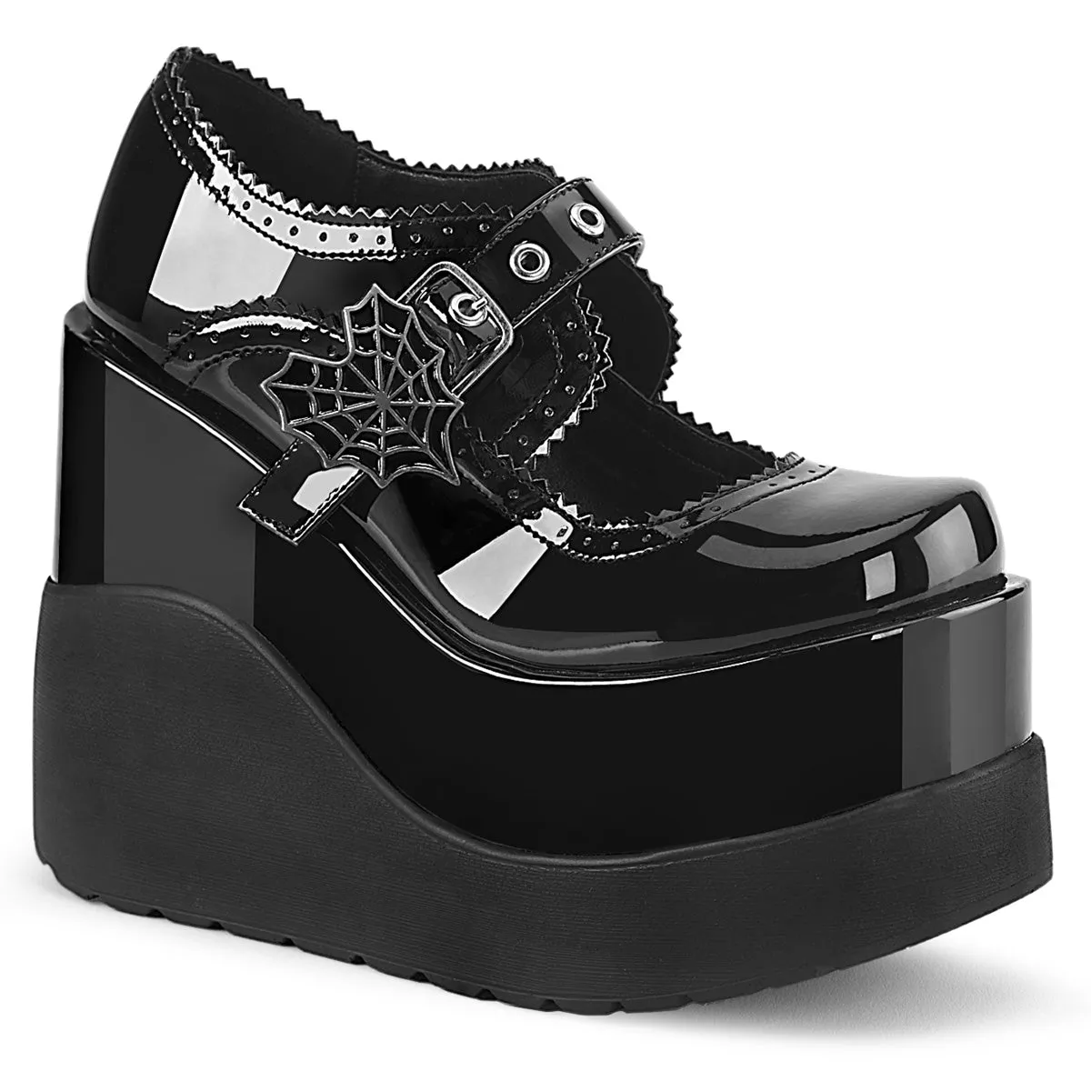 Demonia VOID-38 | Black Patent Leather Mary Janes