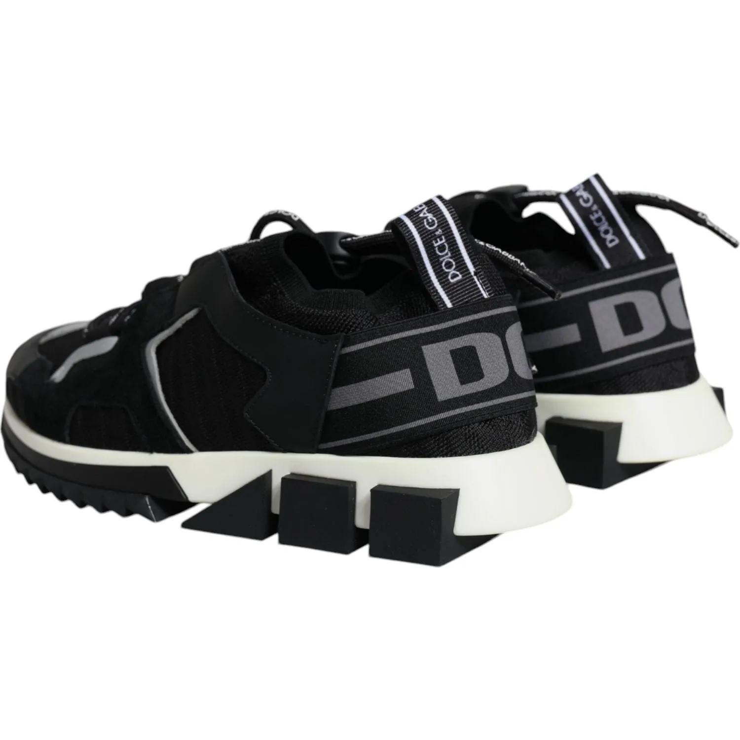 Dolce & Gabbana Black Mesh Sorrento Trekking Sneakers Shoes