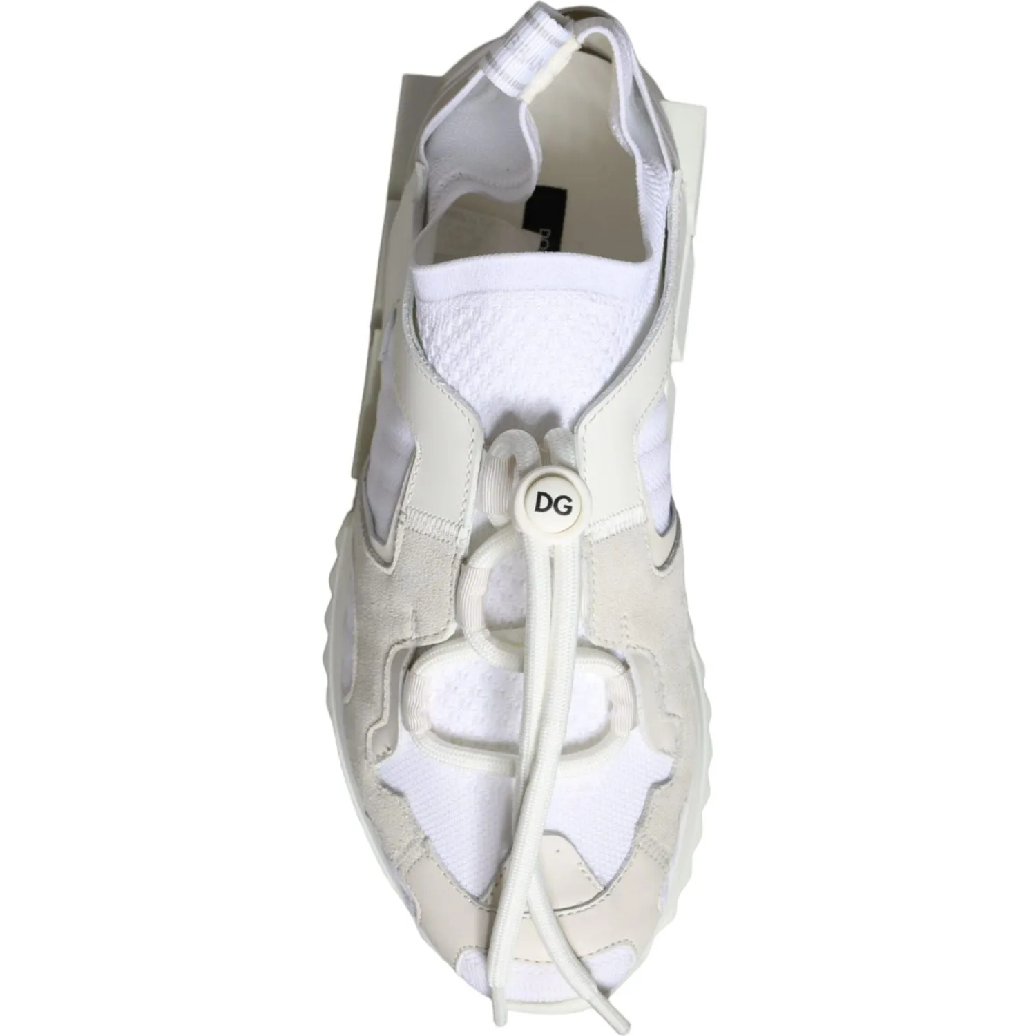 Dolce & Gabbana White Mesh Sorrento Trekking Sneakers Shoes