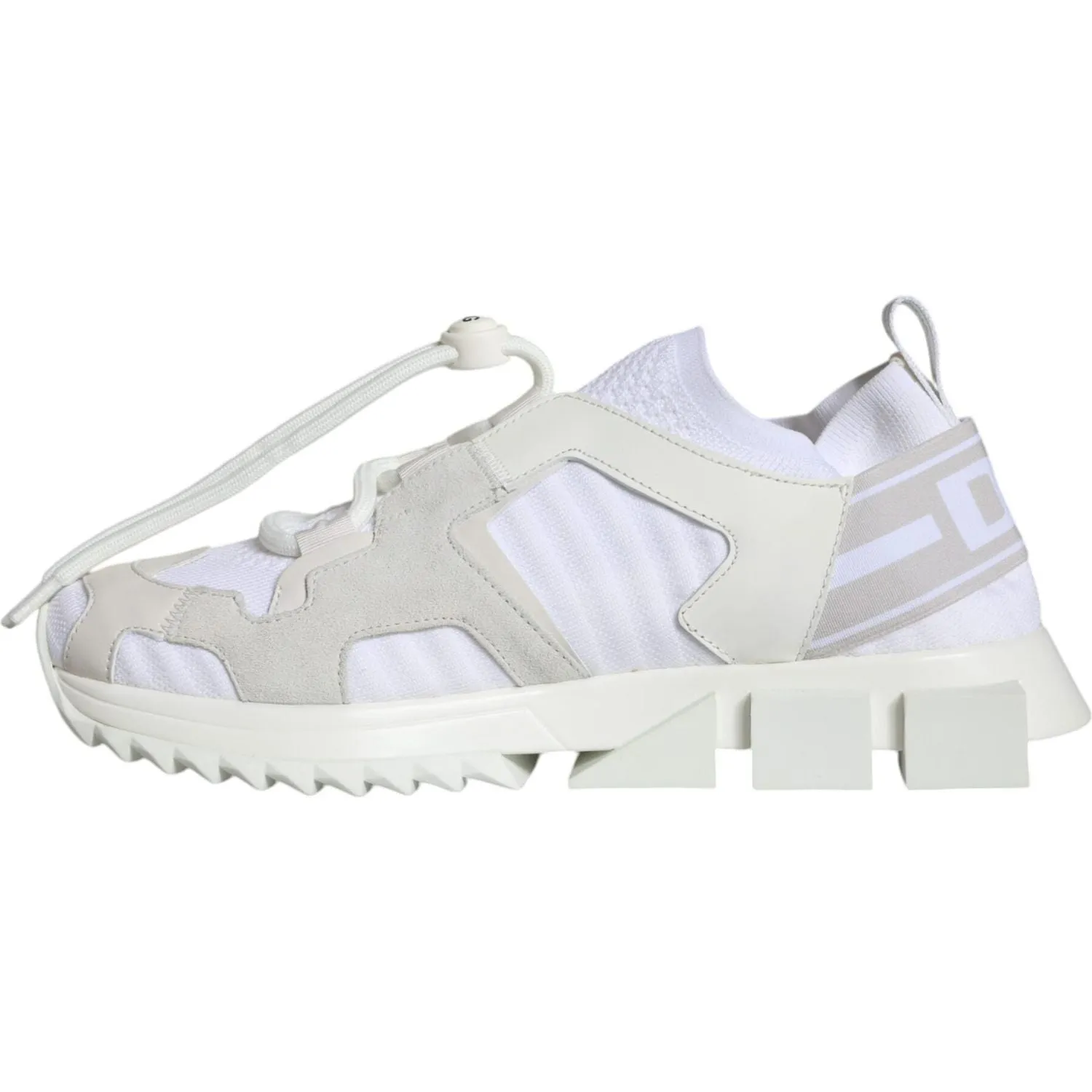 Dolce & Gabbana White Mesh Sorrento Trekking Sneakers Shoes