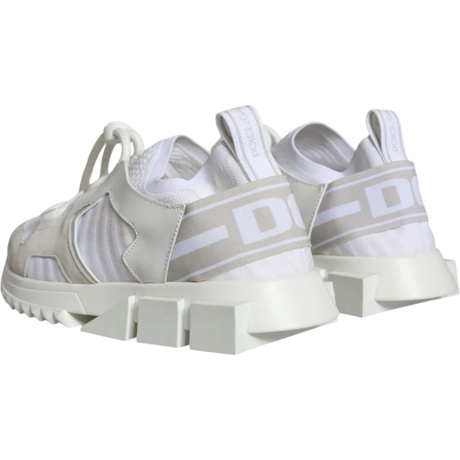 Dolce & Gabbana White Mesh Sorrento Trekking Sneakers Shoes