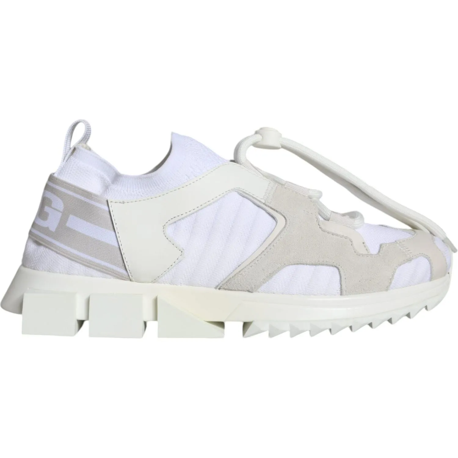 Dolce & Gabbana White Mesh Sorrento Trekking Sneakers Shoes