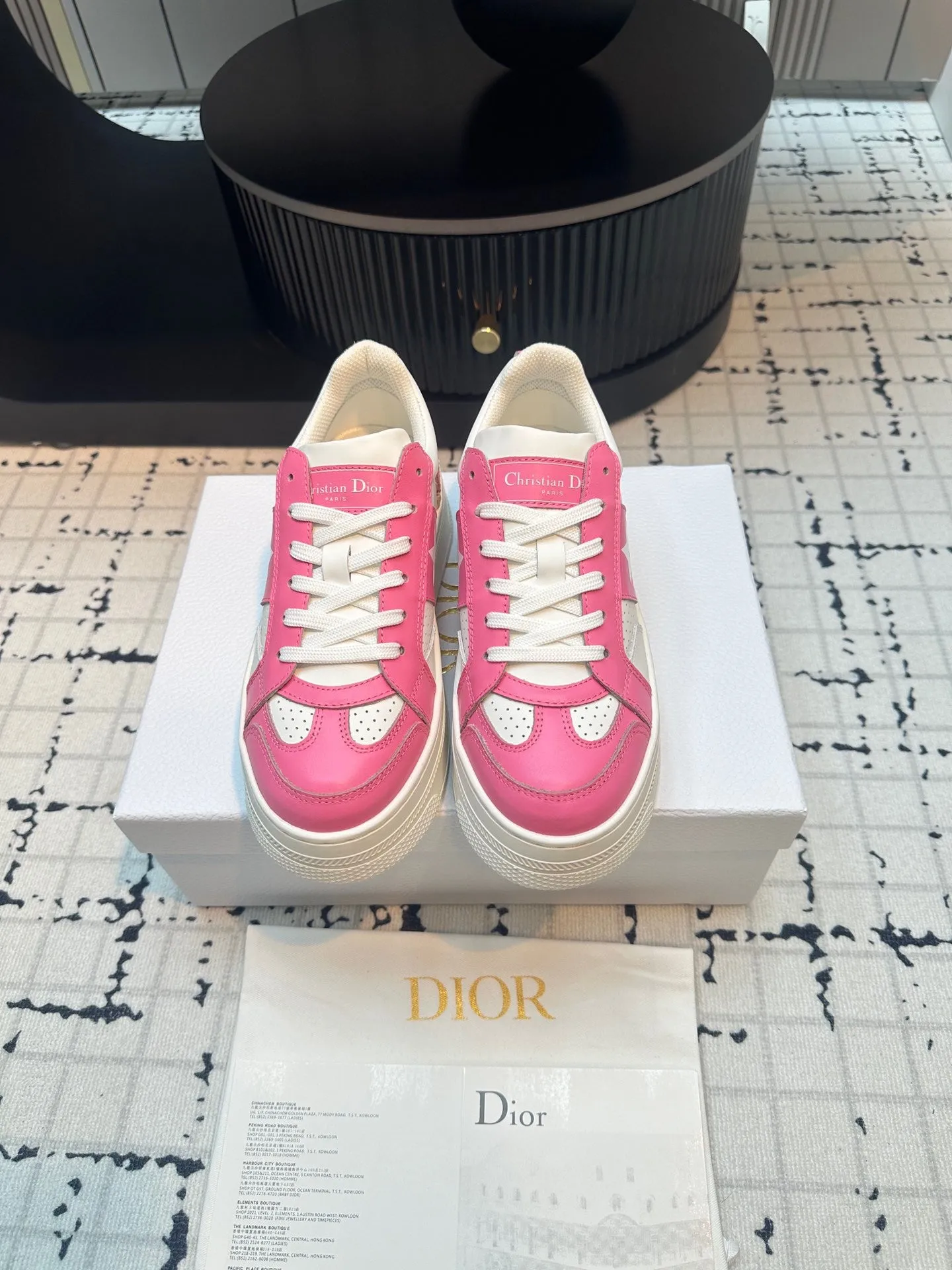 DOR Star Platform Sneaker Pink Calfskin and Suede-162