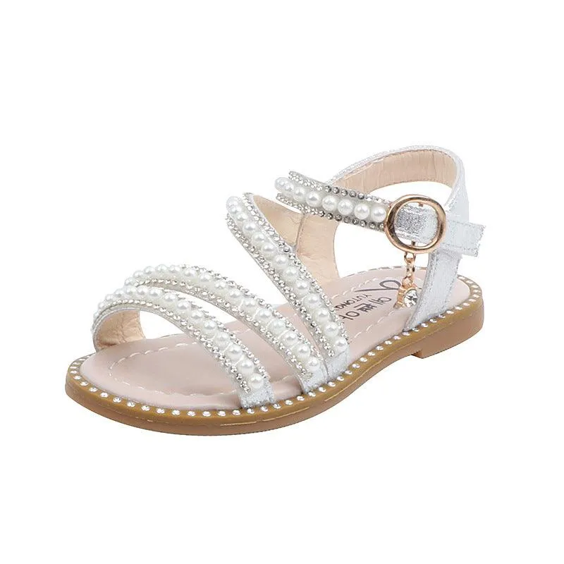 Dreamy Sandals for Little Princesses Shiny Pearl Girls' Sandals