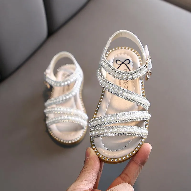 Dreamy Sandals for Little Princesses Shiny Pearl Girls' Sandals