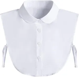 Fake Collar-  Detachable Dickey Collar Blouse-  Half Shirts - Peter Pan Faux False Collar for Women & Girls