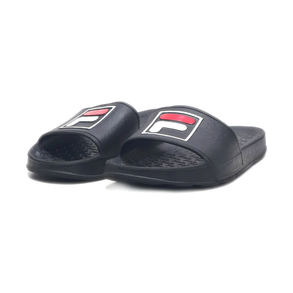 Fila Sleek Sliders Rubber Black Colour For Men