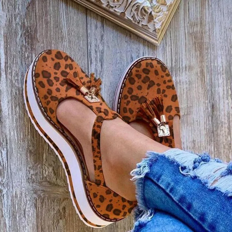 Flock Flat Platform Sandals