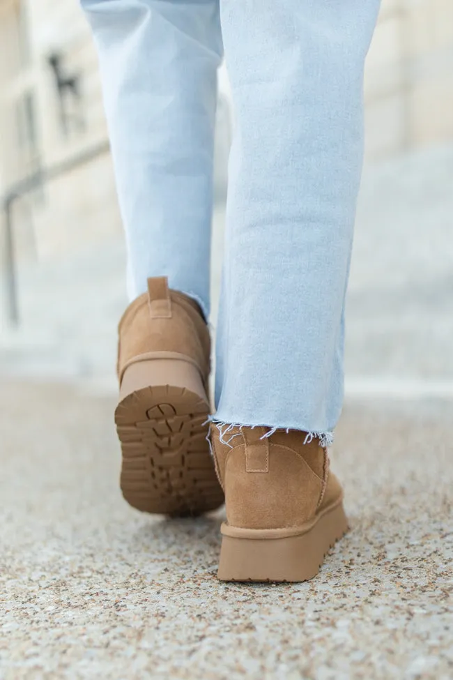 Georgia Chestnut Platform Mini Boots