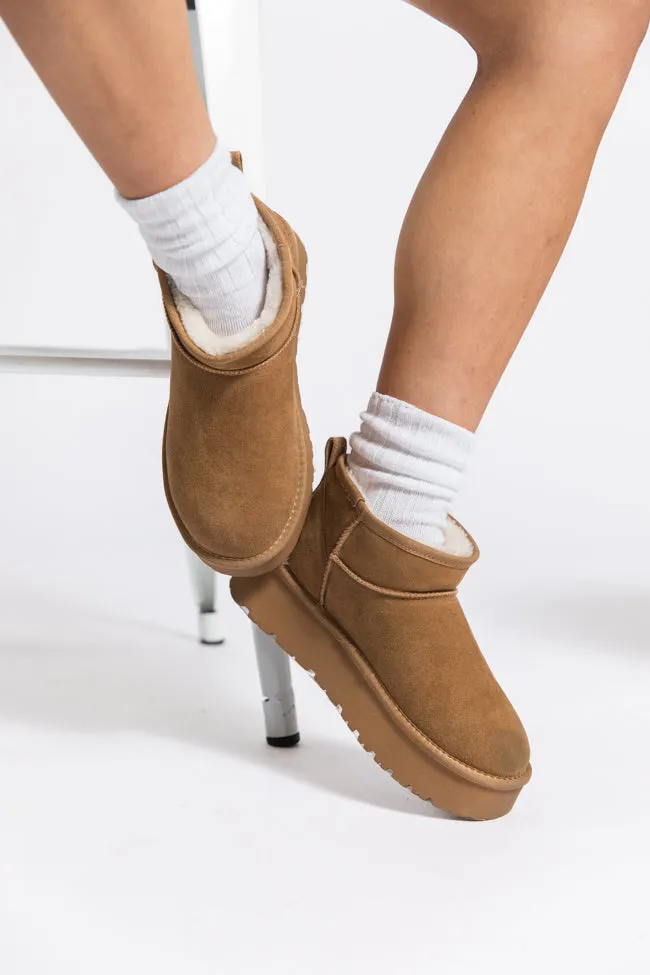 Georgia Chestnut Platform Mini Boots