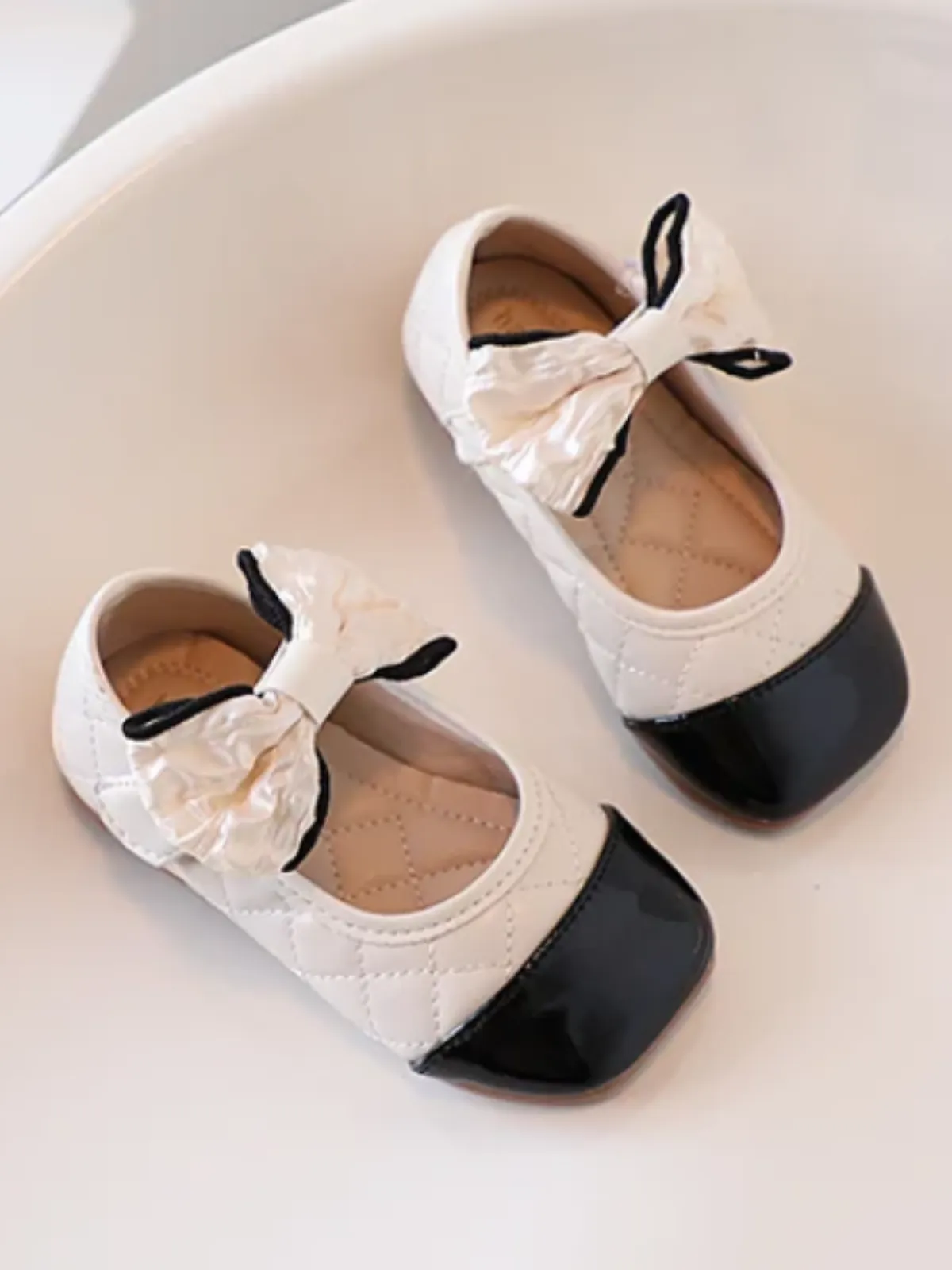 Girls Quilted Bow Mary Jane Shoes by Liv and Mia