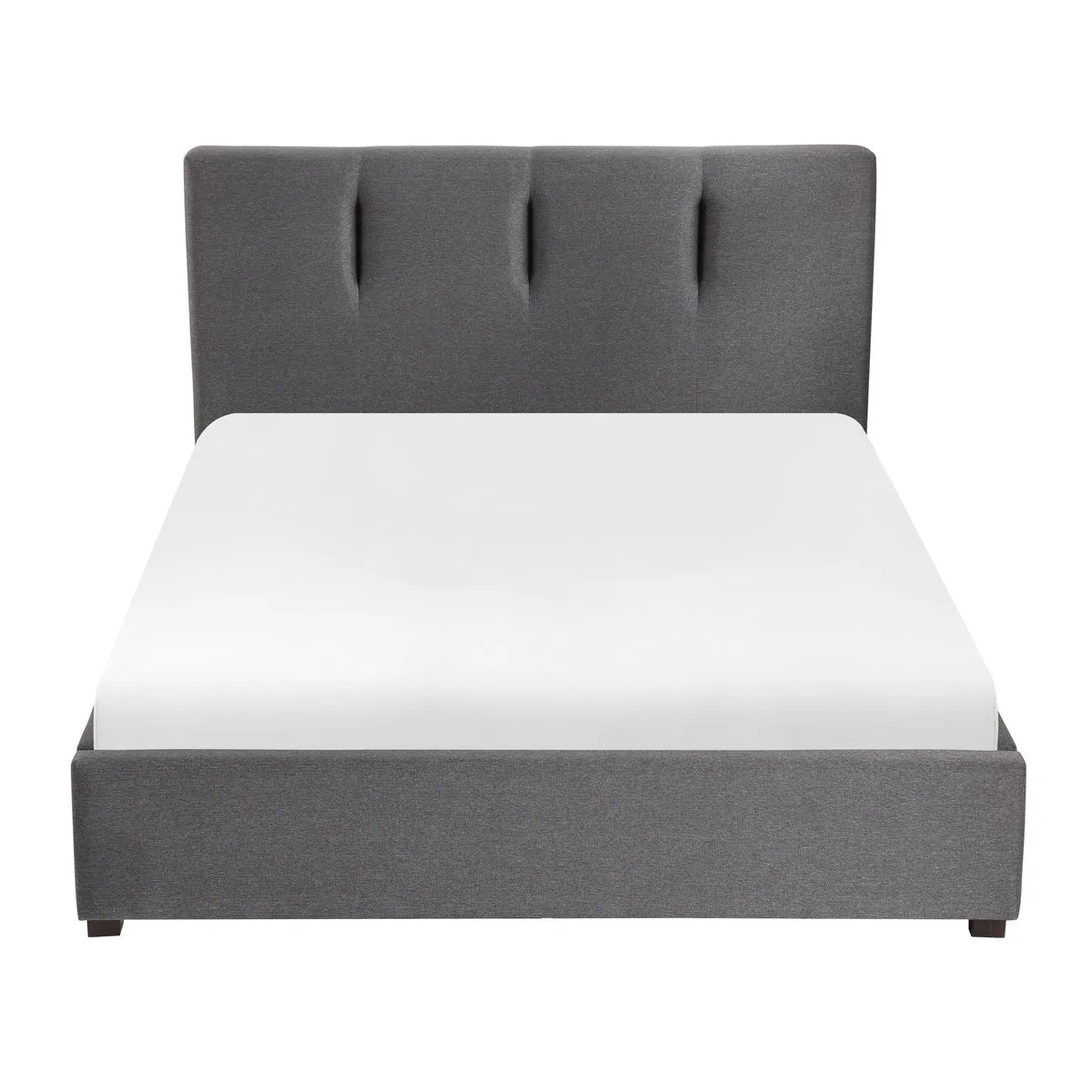 Graphite Full Platform Bed with Storage Footboard