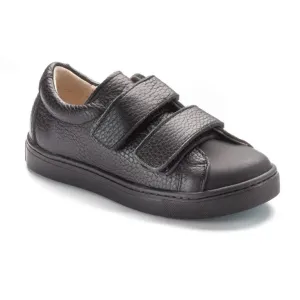 Gregory - Black Soft Leather Velcro for Boy by Manuela de Juan