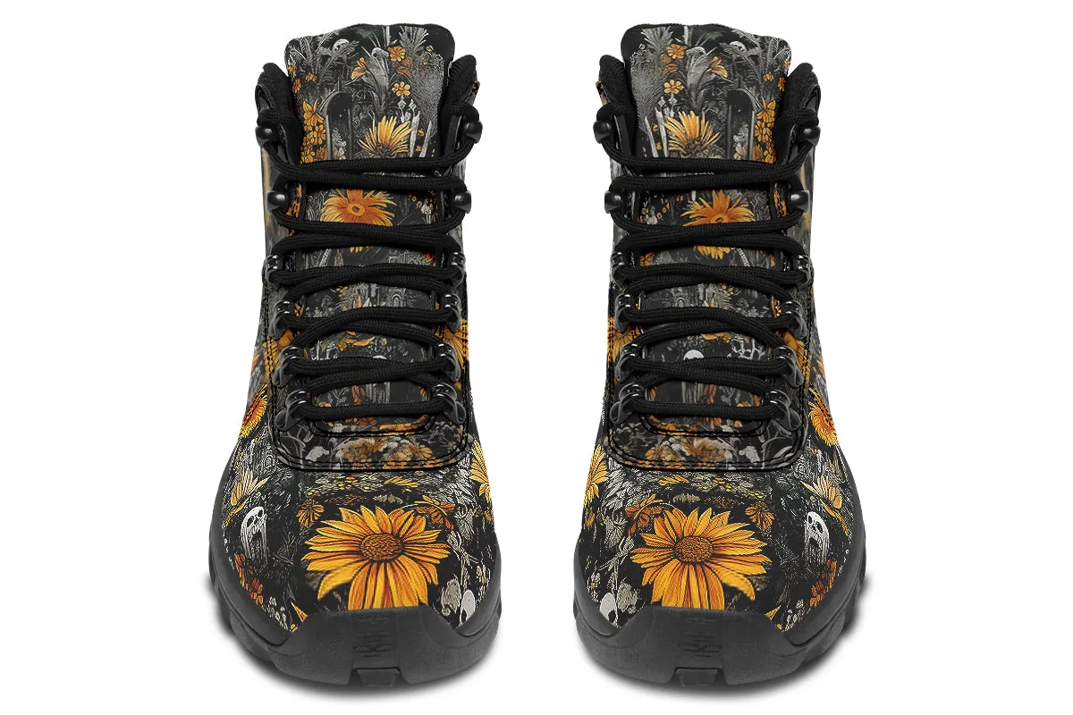 Grim’s Harvest Outdoor Boots - Water Resistant Vegan Leather Trekking Shoes with Durable Soles