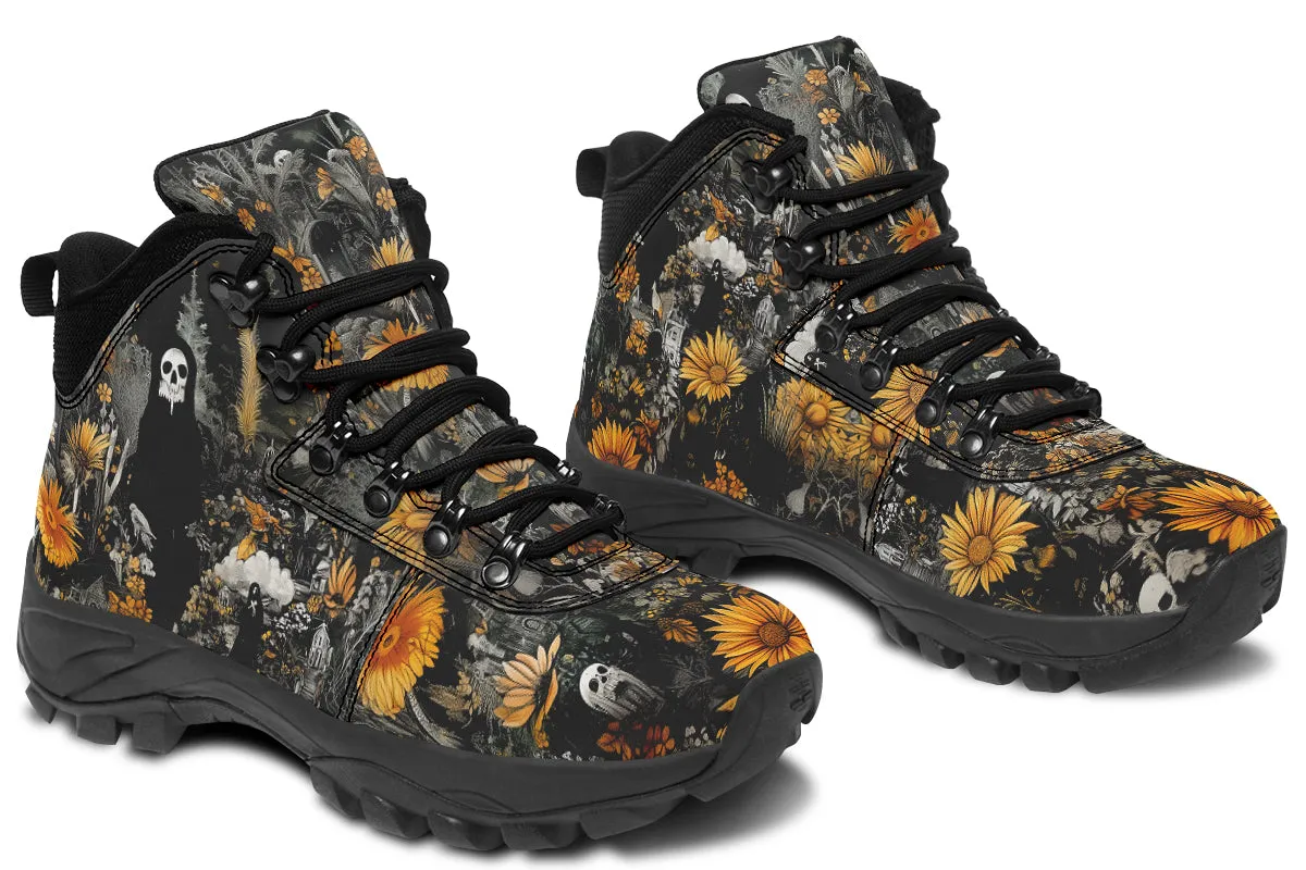 Grim’s Harvest Outdoor Boots - Water Resistant Vegan Leather Trekking Shoes with Durable Soles