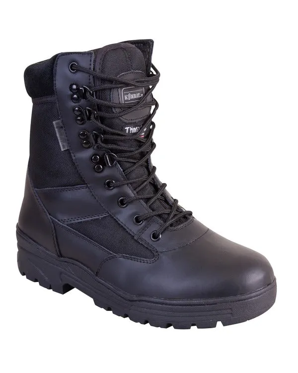 Half Leather Half Nylon Patrol Boots