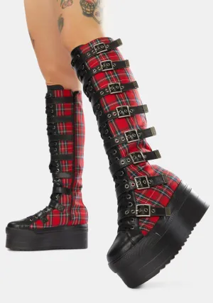 Hella Good Knee High Flatform Boots