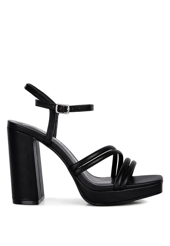 High Heel Platform Strappy Sandals