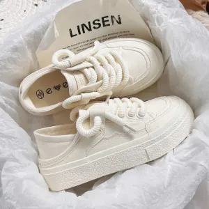 Hnzxzm Summer New Heel Treadable Half Trailer Canvas Shoes for Women's Simple Versatile Little White Shoes Platform Sneakers Women