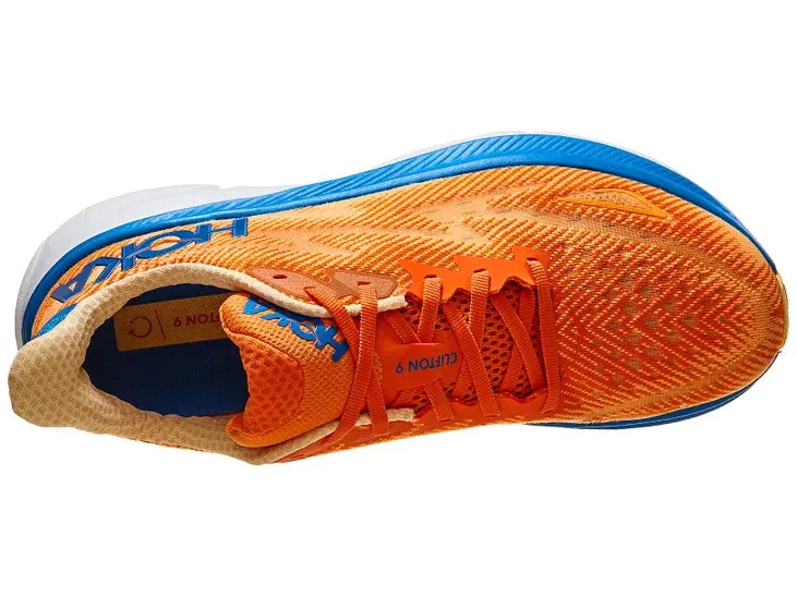 Hoka | Clifton 9 | Men's | Vibrant Orange/Impala