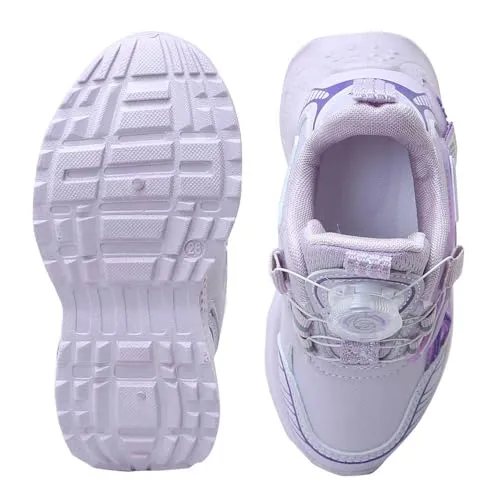 Hopscotch Girls PU Text Print Athletic Shoes in Purple Color, UK: 12 (KSX-4593655)