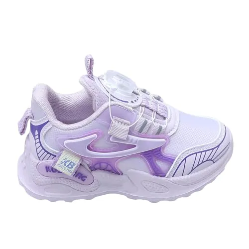 Hopscotch Girls PU Text Print Athletic Shoes in Purple Color, UK: 12 (KSX-4593655)